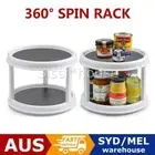 Kitchen Rotating Spice Rack 2 Layer Countertop Organizer Storage Shelf AU