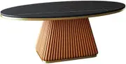 Coffee Table Coffee Table Simple Modern Small Apartment Living Room Home Nordic Creative Oval Coffee Table Center Table for Living Room Furniture(Gold)
