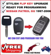 Transponder remote flip car key suitable for NISSAN PATROL GU 1997-2006 FOB