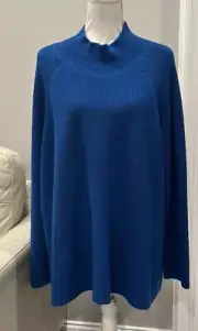 NWT Eileen Fisher 100% Extra Fine Merino Wool Turtle Neck Raglan Top Sz3X Marne