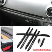 Glossy Carbon Fiber Door Panel Sticker Cover Trim For Audi A3 8V S3 RS3 14-18