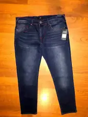 New True Religion Geno SN Slim Jeans Size W38xL32 Men Dark Glacial $159