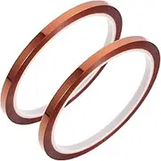 2Rolls Heat Transfer Adhesive Tape Professional Sublimation Tape for High Temperature Applications Polyimide Film No Residue Easy to Use