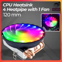 在飛比找蝦皮購物優惠-雪人 CPU 散熱器 4 熱管 LED RGB 帶 1 個風