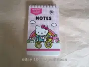 NEW SANRIO TOP SPIRAL BOUND NOTEBOOK JOURNAL 8"x5" PINK HELLO KITTY ON BIKE CUTE