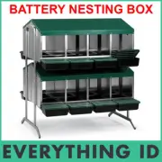 BAINBRIDGE POULTRY CHICKEN METAL NESTING BOXES 1-16 HOLES ROLLAWAY WITH LEGS