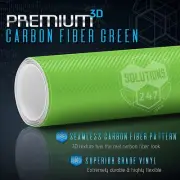 36" x 60" In Vinyl Wrap Bubble Free Air Release - 3D Green Carbon Fiber Matte (for: BMW)