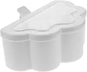 LAPYAPPE Spice Holder with Multiple Compartments Airtight Condiment Container for Salt Pepper Sugar Easy to Clean Kitchen Storage Plastic Seasoning Box