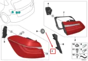 BMW 2 Active Tourer F45 Rear Left Taillight 63217461473 7461473 NEW GENUINE