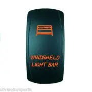 ORANGE DUAL LED BACKLIT ROCKER SWITCH LASER ETCHED WINDSHIELD LIGHT OFFROAD