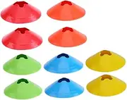 Generic 10PCS Football Training Marker Discs Durable Sign Barrels for Soccer Basketball Drills Lightweight Portable Sports Equipment for Outdoor Agility Practice