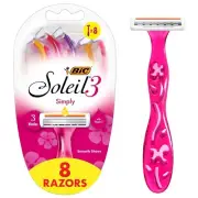 BIC Soleil Simply Smooth Women's Disposable Razors, 3 Blades