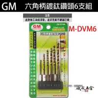 在飛比找Yahoo!奇摩拍賣優惠-【威威五金】GM 品牌｜2-5mm 六角柄鍍鈦鑽頭 6支組 