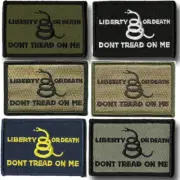 VELCRO® BRAND Fastener Morale HOOK Gadsden Liberty Or Death DTOM Patches 3x2"