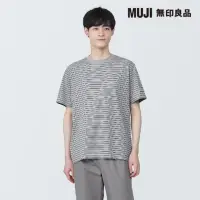 在飛比找momo購物網優惠-【MUJI 無印良品】男棉混天竺橫紋圓領短袖T恤(共7色)