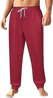 [Generic] Men's Sweatpants, Warm Claret Red-575, Polyester Joggers, Sweatpants Jogging Pants for Workout Running