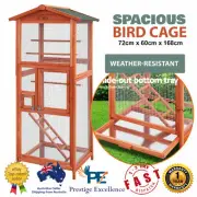 Extra Large Bird Cage Wooden Pet Budgie Canary Cockatoo Parrot Cages Aviary Care