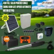 40W Full Solar Powered Single Swing Farm Gate Opener Automatic Motor Keypad
