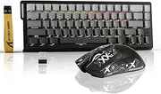 Attack Shark X68HE PRO Rapid Trigger Wireless Gaming Keyboard and X11 Mouse, 8K Polling Rate,Hall Effect Magnetic Switch Keyboard, Tri-Mode Mouse with Magnetic Charging Dock, 22000 DPI for PC Mac