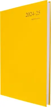 Essential A4 Academic Year 2024-25 Day a Page Diary - Yellow - Mid Year Academic