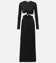 [Christopher Esber] Christopher Esber S-Buckle embellished maxi dress AU 12 black