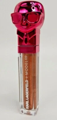 KARL LAGERFELD Italy metalllic TOP COAT GLOSS bronze brown shimmer lipgloss lips