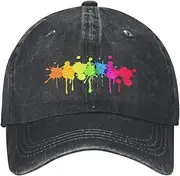 [JOOCAR] Rainbow Graffiti Baseball Cap LGBT Gay Pride Adjustable Cotton Trucker Hat