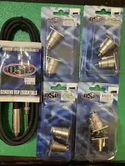 OSP 8(LOT) 3 PIN XLR FEMALE PANEL CHASIS MOUNT JACK X1072, 1 CABLE +1 X1070