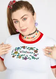 [dELiA*s by Dolls Kill] Plus Keep It Sassy Ringer Tee