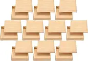 Set of 10 [A] 8.5 inch Wood Grain Shokado Rubber Wood (Lid Ura Cream) [10 x 10.2 x 2.4 inches (26 x 26 x 6 cm) | Shokado Bento