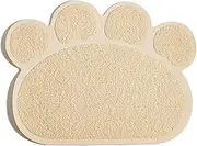Say Goodbye To Litter Mess Litter Box Mat Scratch-proof Tear-resistant And Wear-resistant Waterproof PVC Cat Litter Mat, Beige