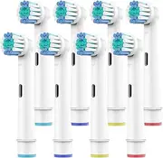 Toothbrush Heads for Oral B, 8 Pack Professional Electric Toothbrush Replacement Heads Medium Soft Dupont Bristles Replacement Toothbrush Heads Precision Clean Brush Heads Refills