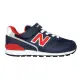 【NEW BALANCE】17-25CM_男中大童運動休閒鞋WIDE-996系列 NB 寬楦 童鞋 丈青紅白(YV996EB3)