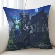 Ghostly Encounter Fiction Art Cushion Cover