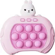 Quick Push Pop Game Machine Light-Up Pop Quick Push Game Console with 4 Playing