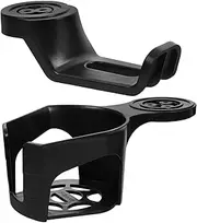 Luxshiny 2Pcs Under Desk Headphone Holder Cup Holder Mount Rotating Storage Hook for Desk Material Sleek Finish for Gaming Office Use