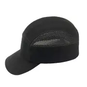 Lucent Path Black Baseball Safety Bump Cap with Breathable Mesh Ventilation