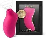 LELO SONA Sonic Massager, Sex Toy for Woman, Waterproof Clit Sucker, Rechargeable Pulsating Vibrator for Women, Suction Vibrator, Female Pleasure Toys, Vibrator Adult Sex Toy, Cerise