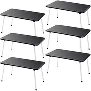 6 Pcs Foldable Lap Desk, Portable Bed Table, 20''l x 12''w Lightweight Breakfast Table Tray Desk, Black Laptop Stand for Working Writing Drawing Eating Picnic
