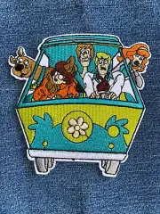 MYSTERY MACHINE Embroidered PATCH Sew Iron NEW Scooby Doo