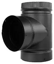 Selkirk DSP8TE-1 DSP Double Wall Stove Pipe, 8-Inch Tee/Includes Cap Matte Black