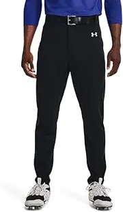 [Under Armour] Men's Standard Utility Baseball Straight Leg Pant 22, (001) Black / / White, 3X-Large
