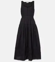 [Ulla Johnson] Ulla Johnson Isadora cotton poplin bustier dress AU 18 black