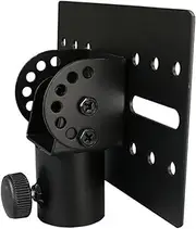 Heavy Duty Speaker Stand Adapter Top 7-Angle Metal Mount Tripod Pole Adjustable Speaker Stand Adapter Bracket for 3.5cm Support Pole,Black7x4