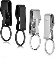 [TIESOME] 4pcs Belt Key Clip Key Chain, Belt Security Metal Key Holder for Car Keys Key Chain and Men Women Home Office Supplie