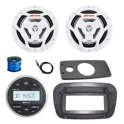 JBL Marine Radio, Spa Bezel, Adapter, Antenna, 2x 6.5" 150W White Speaker w/Wire