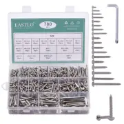 (780 PCS) #4#6#8#10 Pan Head Sheet Metal Screws Assortments 304 Stainless Steel