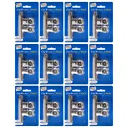 12x 2pc Studio Works Durable Document Clip Binder w/ Strong Grip Silver 7.5cm