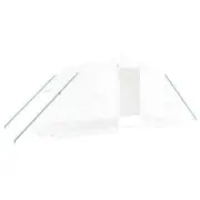Steel Frame Greenhouse Walk-in Garden Shed Plant Storage House White 5x2x2.3m