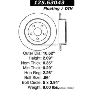For Chrysler Cirrus Sebring & Dodge Stratus Centric Rear Brake Rotor Disc (for: Chrysler)